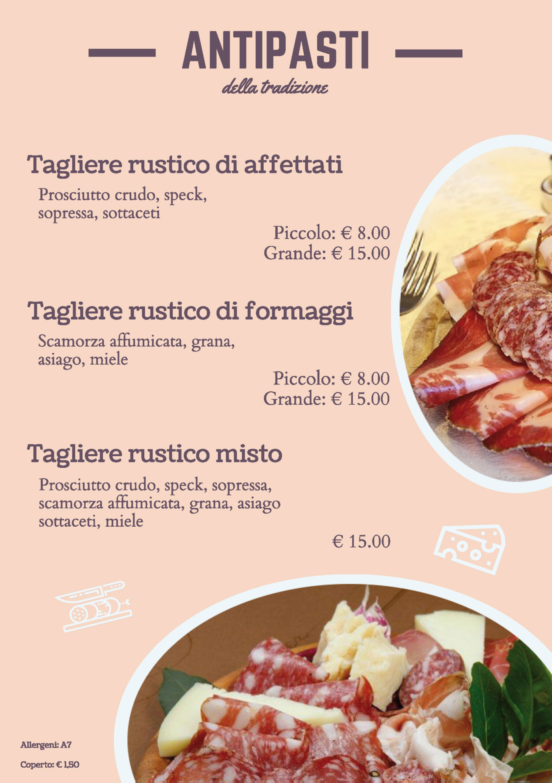 Il menù antipasti St.john's puB stjohnspub